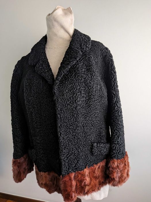 Casaco em Astrakhan e vison