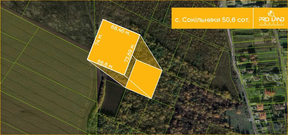 Продаж ділянки в с.Сокільники 50,6сот