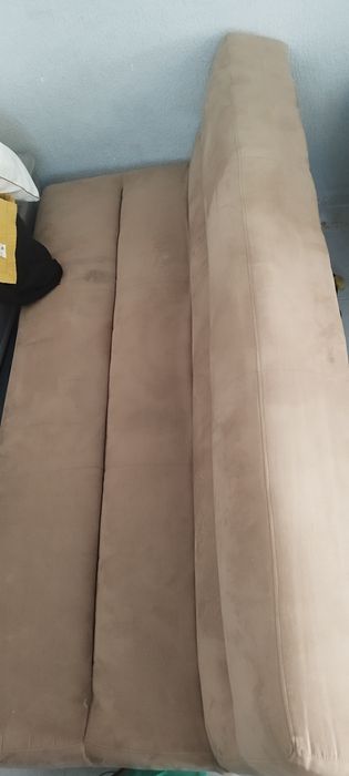 Sofá cama click clack castanho claro