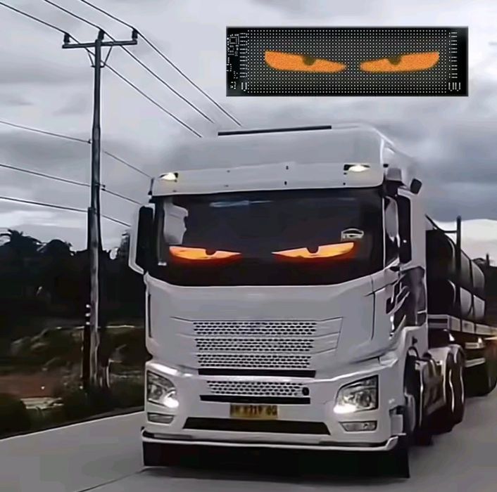 Светодиодная LED панель на лобовое стекло машины Глаза на лобовое стекло
