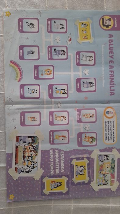 Vendo Cromos"Este episódio da Bluey chama-se...caderneta de cromos!