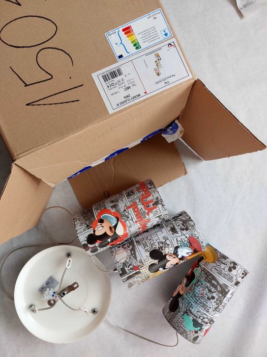 Lampa wiszaca zyrandol mickey mouse myszka miki disney Novodworski new