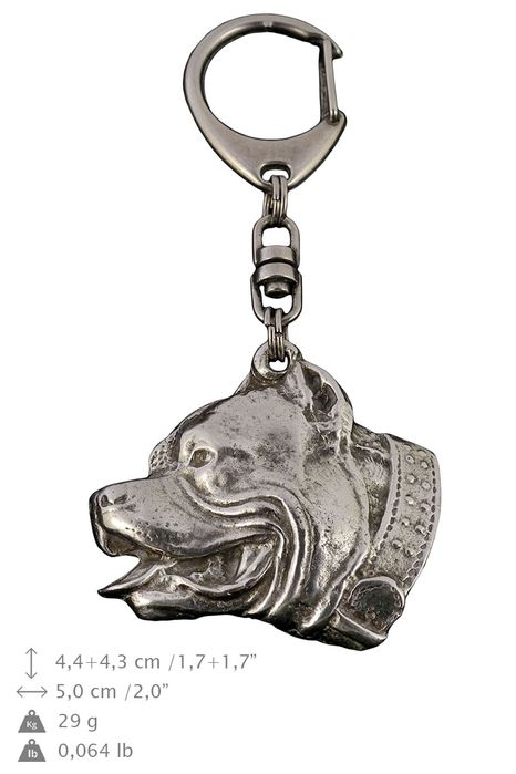 Pitbull, Pit Bull brelok posrebrzany Art-Dog
