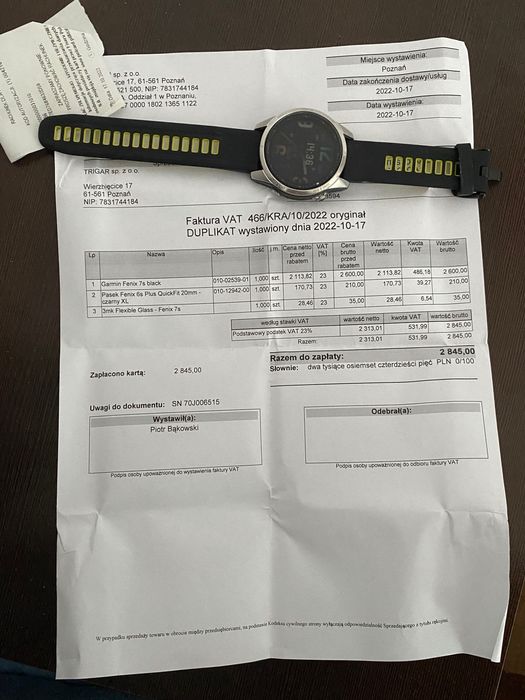 Zegarek sportowy Garmin Fenix 7s