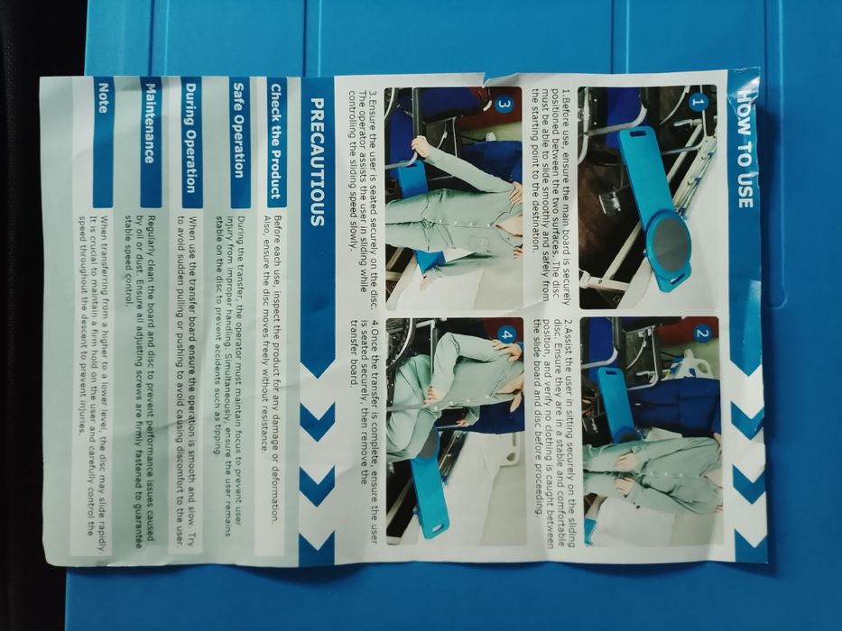 Deska transferowa dla chorych