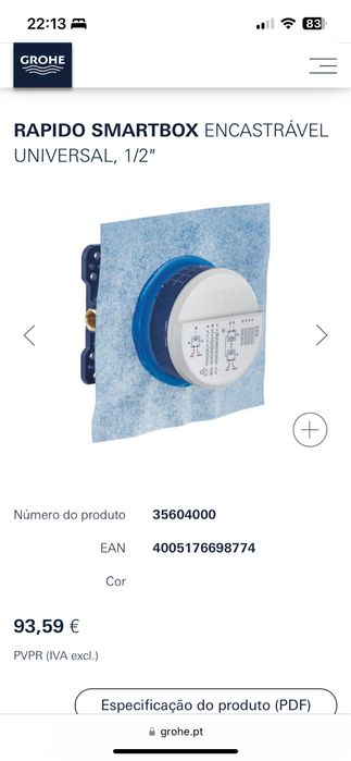 GROHE Elemento encastrável Smart Rapido