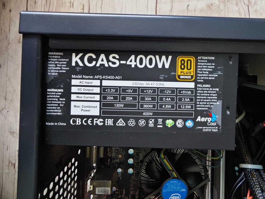 Komputer MSI I5 6600 8/256GB SSD GeForce 1050Ti markowe części