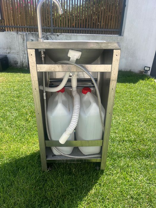 Lavatório Portátil em Inox para Eventos, Food Trucks e Feiras