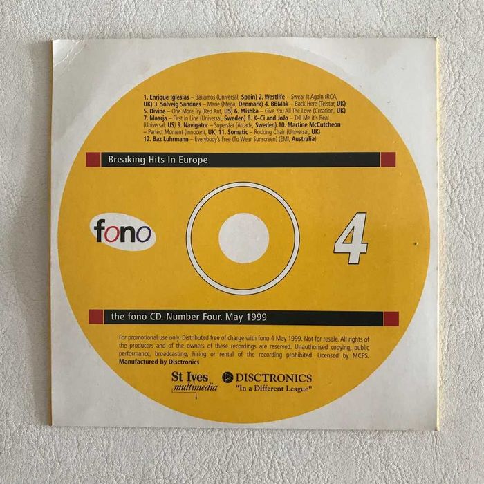 Disco cd Breaking Hits sucessos anos 90