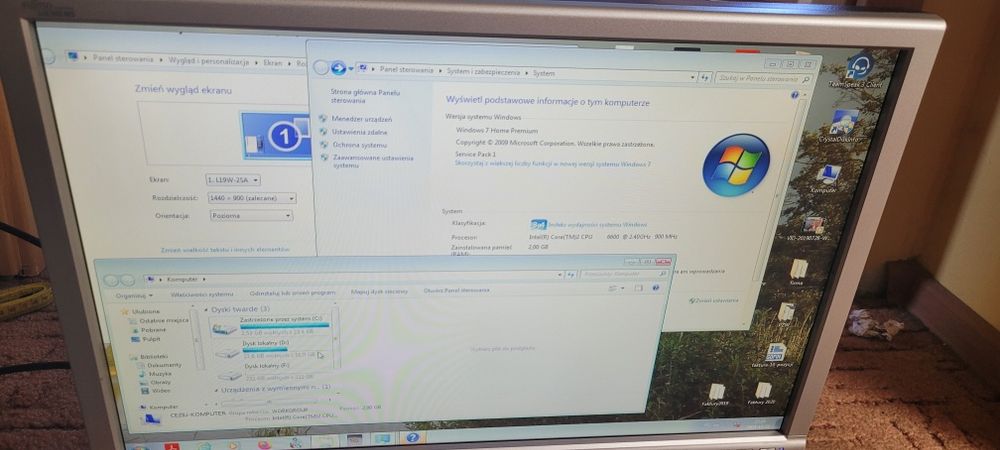 Tani komputer stacjonarny PC   Intel Core 2 Duo, zintegrowana grafika. Sprawny, gotowy do pracy.