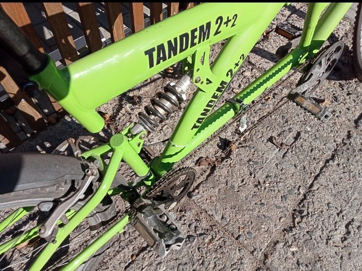 Rower Tandem zielomy