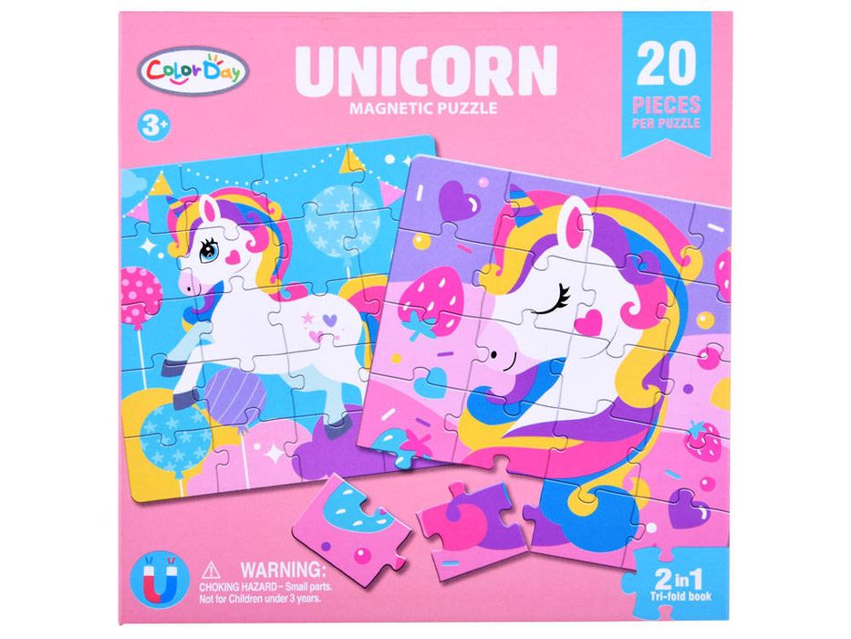 Książeczka Puzzle Magnetyczne Jednorożec 40 Za4269