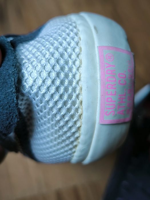 Superdry trampki damskie 40 białe niebieskie siatka lato