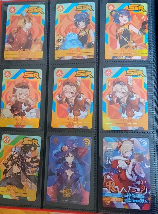 Coleção de 134 Cartas de Genshin Impact