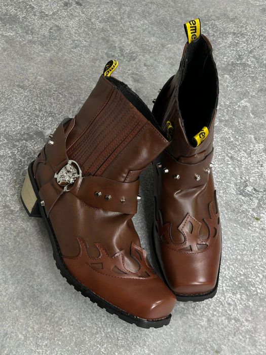 Чоботи авангард архів коричневі archive boots opium shoes авангардні черевики avangard boots ботинки архив авангард 39 40 41 42 43