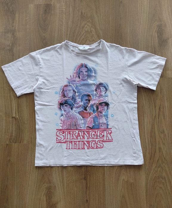 H&M - różowa koszulka t-shirt Stranger Things - 170 -
