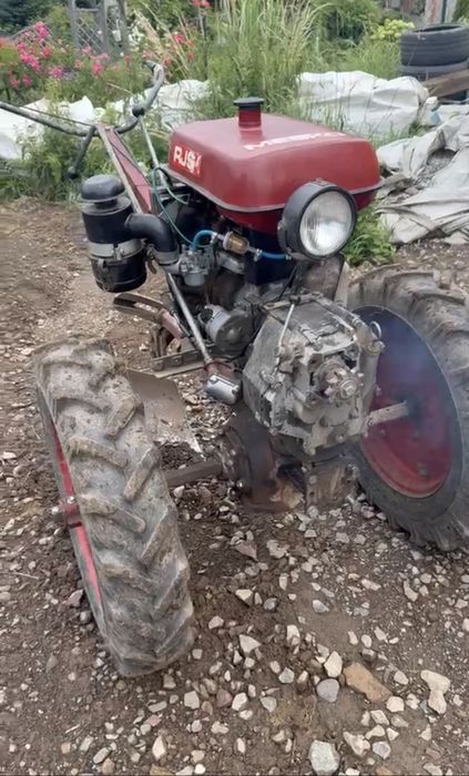 Traktorek dzik Rj-1 Mesko z przyczepka plugiem glebogryzarka