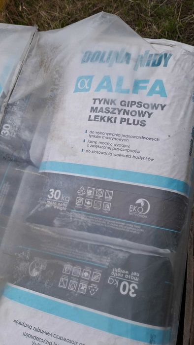 Tynk gipsowy maszynowy Alfa lekki plus Dolina Nidy