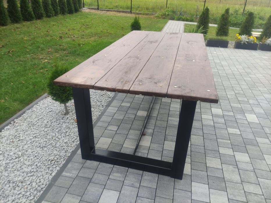 Duży masywny stół ogrodowy szeroki i długi okazja pilnie