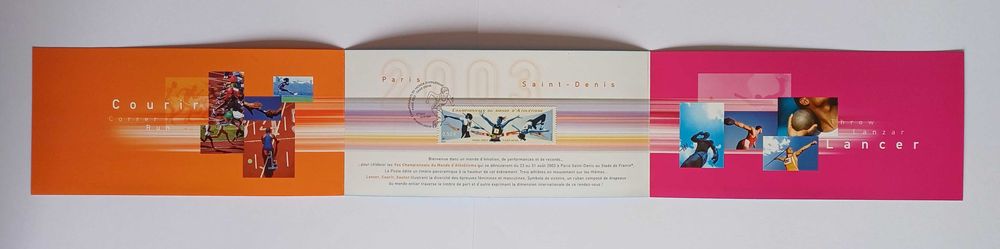Filatelia - França Souvenir Campeonato Mundo Atletismo, 2003 – 2,00€