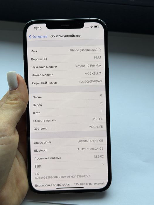 Iphone 12 pro max 256 gb