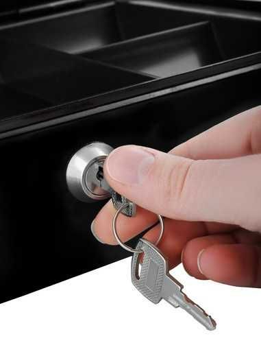 Duża Kasetka Metalowa Na Pieniądze Sejf Dokumenty A4 Mocna + 2 Klucze