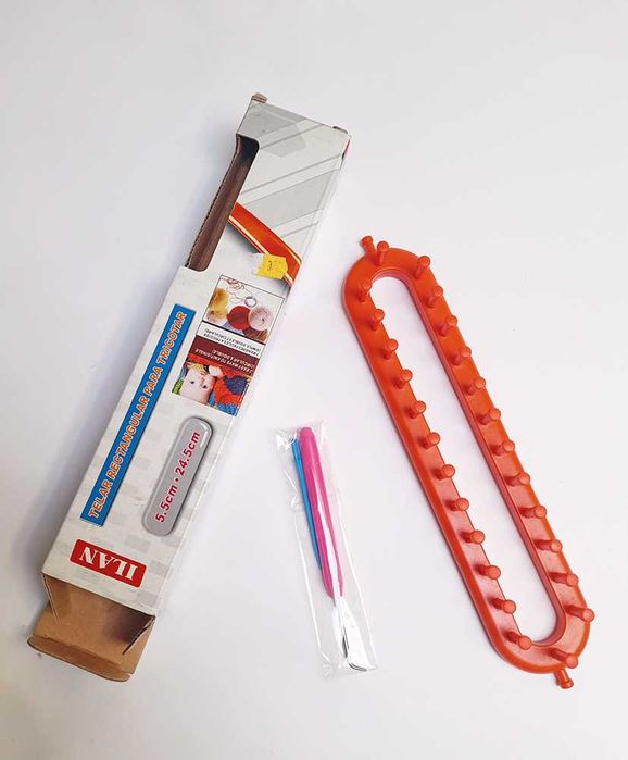 Rectangular Knitting Loom 24.5 cm Red New64584570844033120