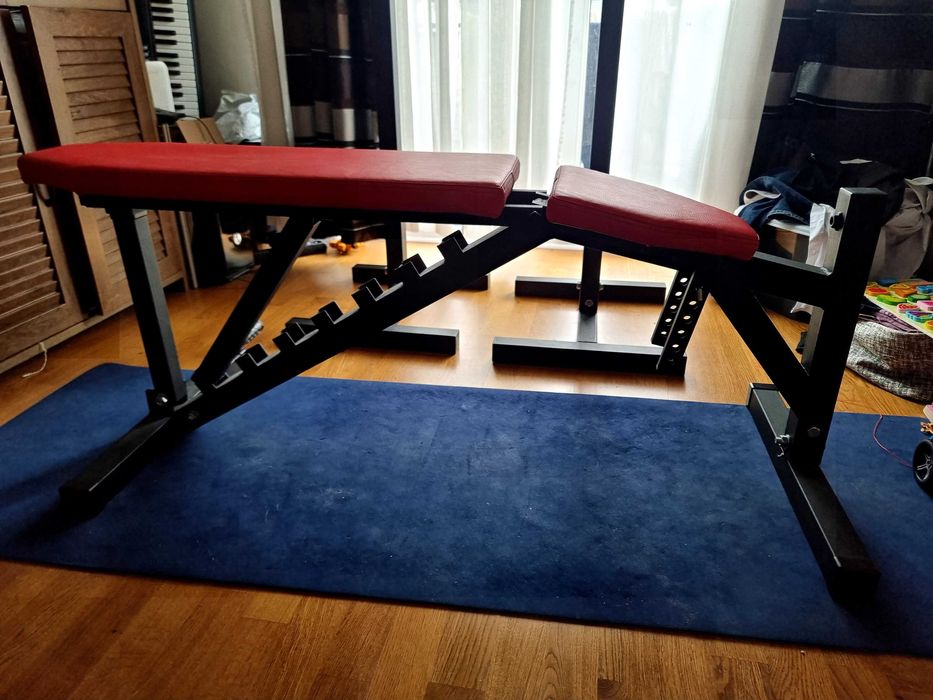 Ławka + stojaki kelton. Używane, bardzo dobry stan.