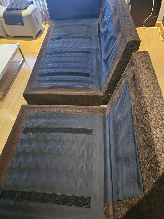 Sofá 3 lugares castanho