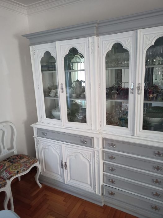 Conjunto móvel sala com espelho e mesa