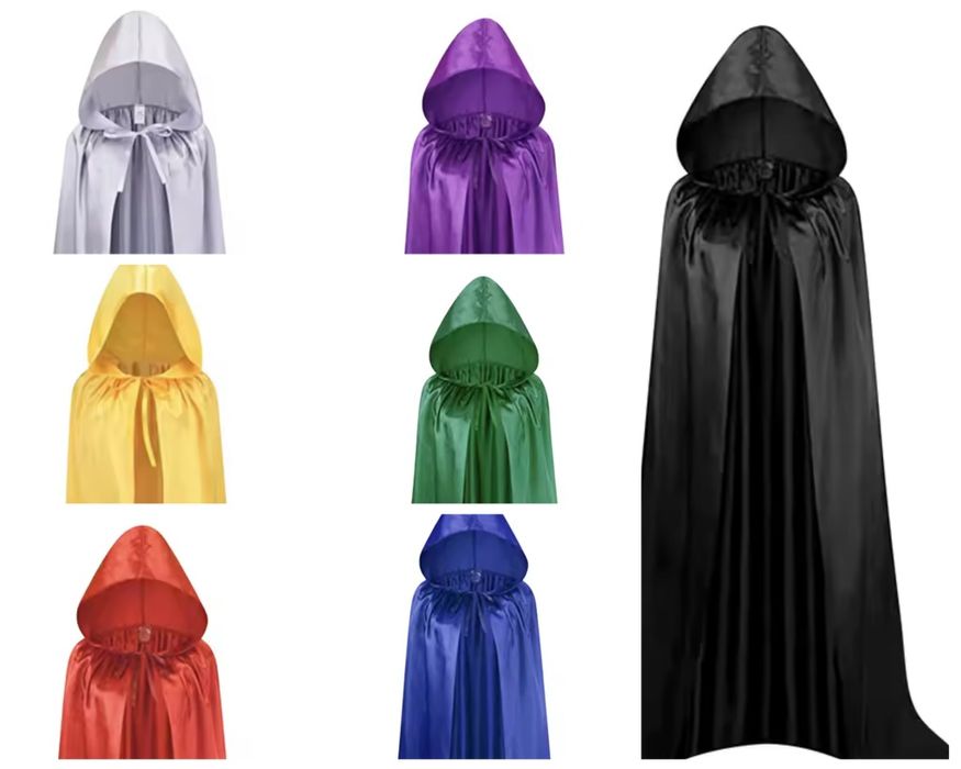 Плащ - накидка,  велюр- атлас