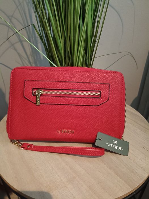 Portfel duży czerwony Verde