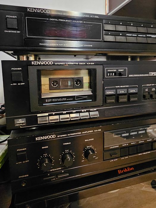 Wieża kenwood (wzmacniacz, deck, tuner)