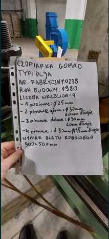 Czopiarka GOMAD DCJA, niesprawna