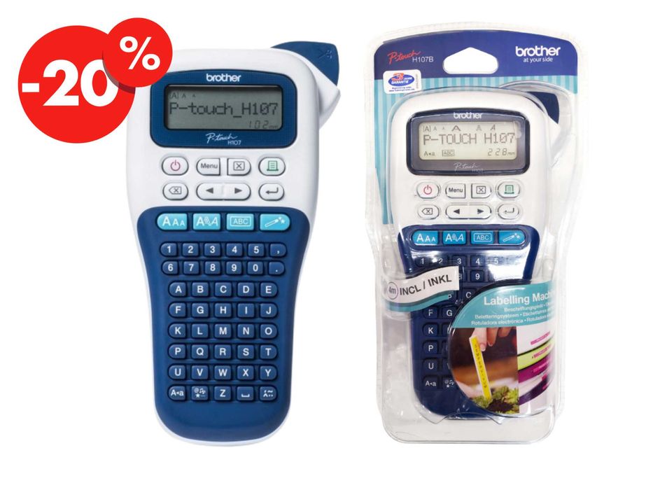 BROTHER PT-H107B PTH107B Mini Drukarka Etykiet Naklejek - OKAZJA