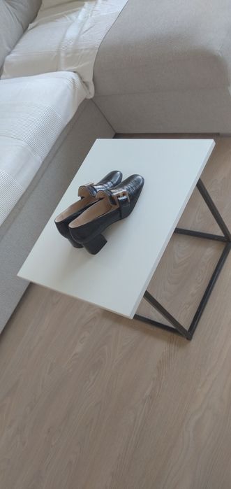 Lux nowe skórzane Högl bardzo wygodne czarne klamra 41 40,5 40 buty