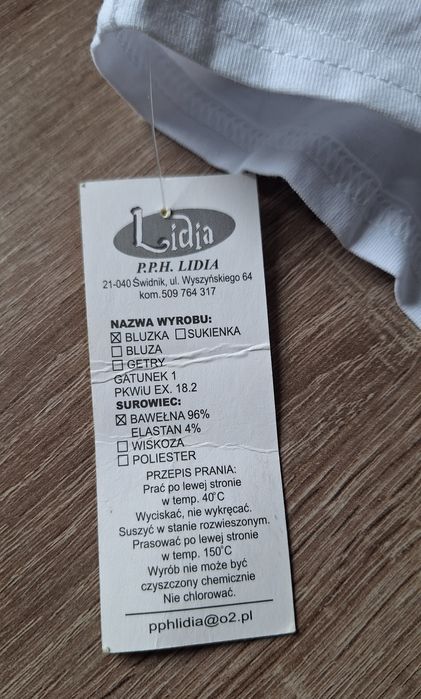 Bluzka biała bawełniana z kołnierzykiem  146/152