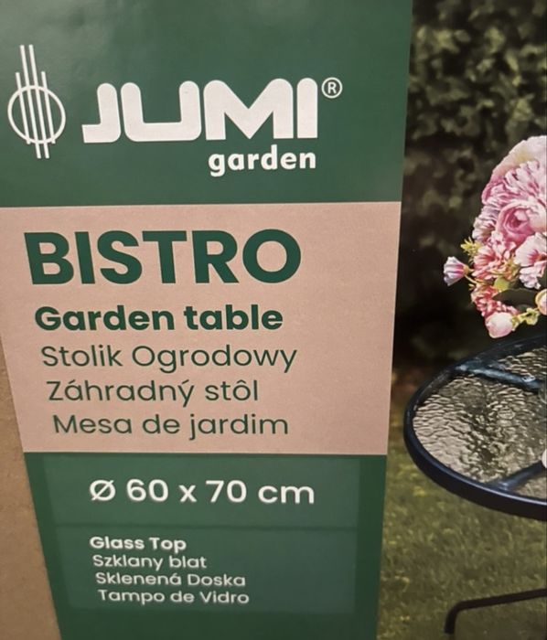 stolik kawowy  szklany ogrodowy na balkon taras