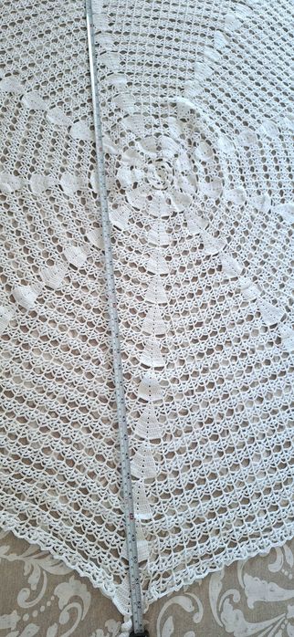Toalha de crochet feita à mão