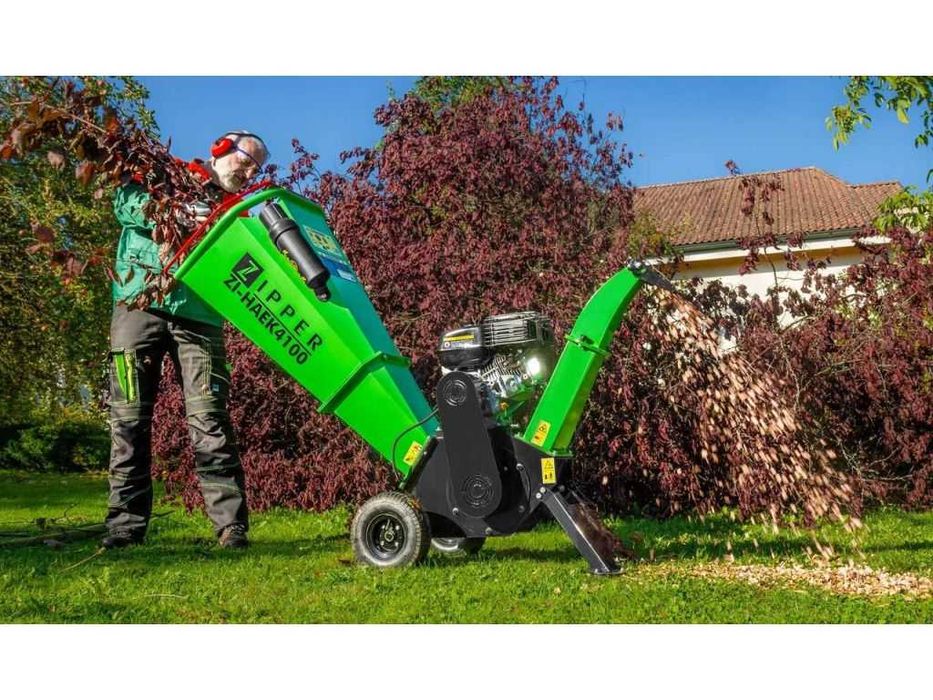 Садовий подрібнювач Zipper ZI-HAEK4100 измельчитель веток Австрия
