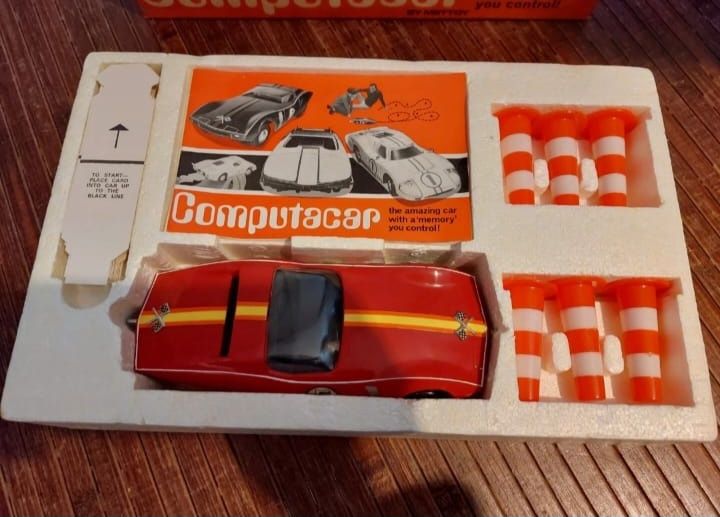 Computatacar brinquedo vintage 1970 carro com memória Mettoy