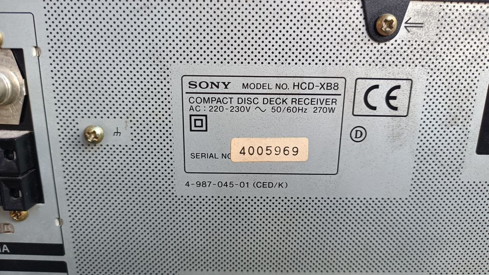 SONY HCD-XB8 Wieża XB8AV Hi-fi Stereo