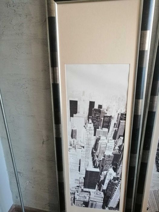 obraz tryptyk New York czarno-biały