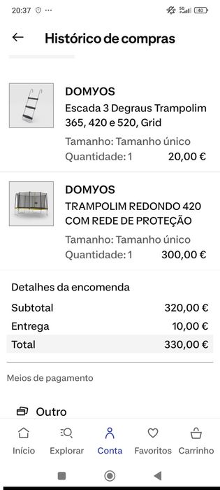 Trampolim de exterior