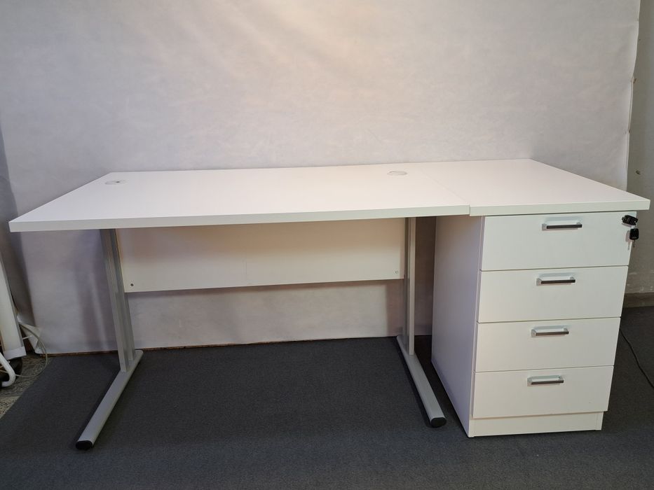 Biurko proste SVENBOX 120x80  plus dostawka 50x80cm