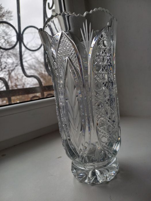 Хрустальна ваза 22см кришталева