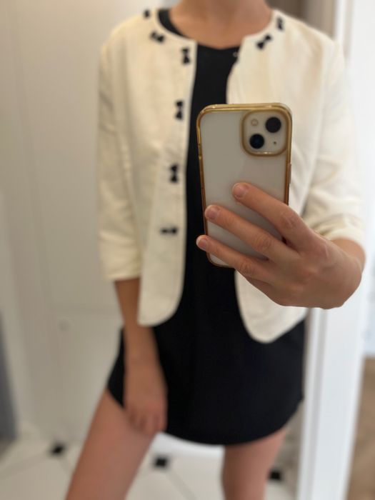 Żakiet marynarka 3/4 wyjsciowy casualowy