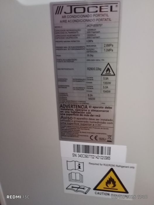 A/C  portátil JOCEL