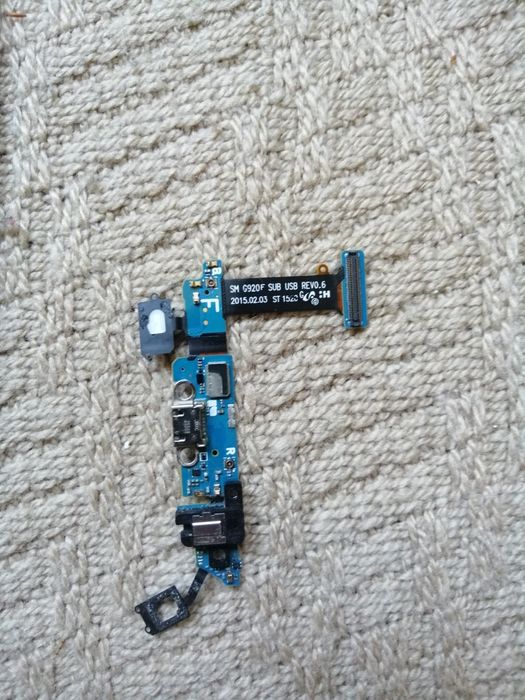 Samsung S6 SM-G920F - części taśma mikrofon ładowania, obudowa, bater