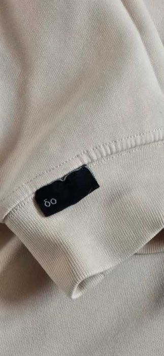 Bluza z kapturem Zara beżowa kremowa bawełna